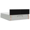 vidaXL Ottoman-Bett mit Matratze & LEDs Hellgrau 160x200 cm Samt