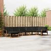 vidaXL Outdoor-Sofagarnitur mit Kissen 21 pcs Nat&uuml;rlich und Schwarz