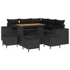 vidaXL Garten-Sofa-Set mit Kissen mit Speicher 9 pcs Schwarz