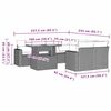 vidaXL 9-tlg. Garten-Sofagarnitur mit Kissen Schwarz Poly Rattan