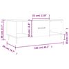 vidaXL Couchtisch Braun Eichen-Optik 102x50x40 cm Holzwerkstoff