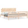 vidaXL Massivholzbett mit Kopfteil 200x200 cm