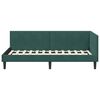 vidaXL Eckbettgestell Dunkelgr&uuml;n 90 cm x 190 cm SamtundSperrholz