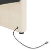 vidaXL Tagesbett USB Creme Stoff 90x200 cm