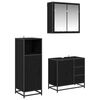 vidaXL Badezimmerm&ouml;bel-Set 3 stk. Schwarz Eichen-Optik 65 x 33 x 60 cm