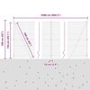 vidaXL Zaunpfosten Silber 25 x 1,5 m (36 mm Maschen) Stahl