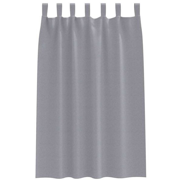 vidaXL Verdunkelungs-Vorh&auml;nge mit Ringen 2 pcs Hellgrau 175 x 140 cm