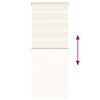 vidaXL Doppelrollo Marmorbeige 60x100 cm Stoffbreite 55,9 cm Polyester