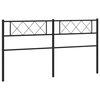 vidaXL Ersatz-Kopfteil Metall Schwarz 200 cm
