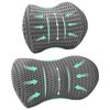 vidaXL Kopfkissen mit Kissen Verstellbar 2 pcs Grau 4D Mesh
