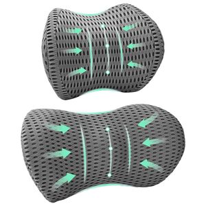 vidaXL Kopfkissen mit Kissen Verstellbar 2 pcs Grau 4D Mesh