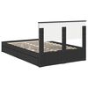 vidaXL Aufbewahrungsbett Schwarz 135 x 190 cm Holzwerkstoff