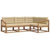 vidaXL Outdoor-Sofagarnitur 4 stk. Natur und Beige