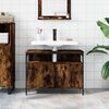 vidaXL Waschbeckenunterschrank R&auml;uchereiche 80x30x60 cm Holzwerkstoff