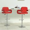 vidaXL Barhocker 2 Stk. Rot Kunstleder