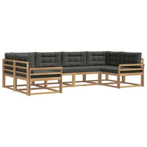 vidaXL Outdoor-Sofagarnitur 6 stk. Wei&szlig; und Anthrazit