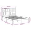 vidaXL Massivholzbett ohne Matratze 120x200 cm