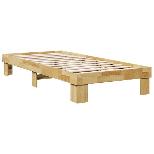 vidaXL Massivholzbett ohne Matratze 80x200 cm Eichenholz