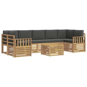 vidaXL Outdoor-Sofagarnitur 8 stk. Wei&szlig; und Anthrazit Polyester