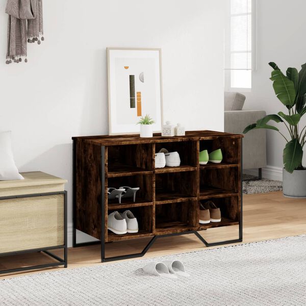 vidaXL Schuhregal R&auml;uchereiche 90x38x61,5 cm Holzwerkstoff