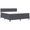 vidaXL Boxspringbett Dunkelgrau und Weiß 203 x 180 x 88 cm Cordstoff