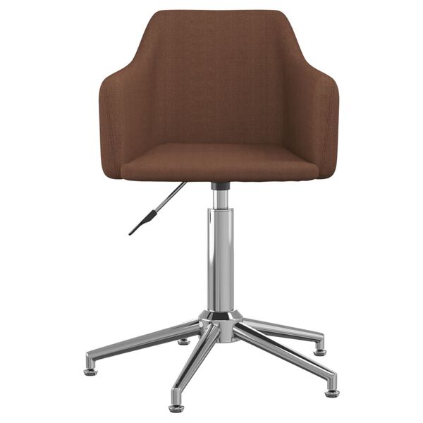 vidaXL Esszimmerst&uuml;hle 4 Stk. Drehbar Braun Stoff