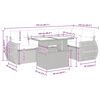 vidaXL 6-tlg. Garten-Sofagarnitur mit Kissen Beige Poly Rattan