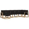 vidaXL Outdoor-Sofagarnitur 7 stk. Wei&szlig; und Schwarz