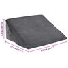 vidaXL Keil Kopfkissen Sonstiges Grau 55 x 55 x 26 cm