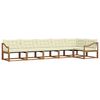 vidaXL Outdoor-Sofagarnitur mit Kissen 6 pcs Natur und Creme
