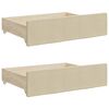 vidaXL Tagesbett Ausziehbar mit Schubladen Creme 90x200 cm Stoff