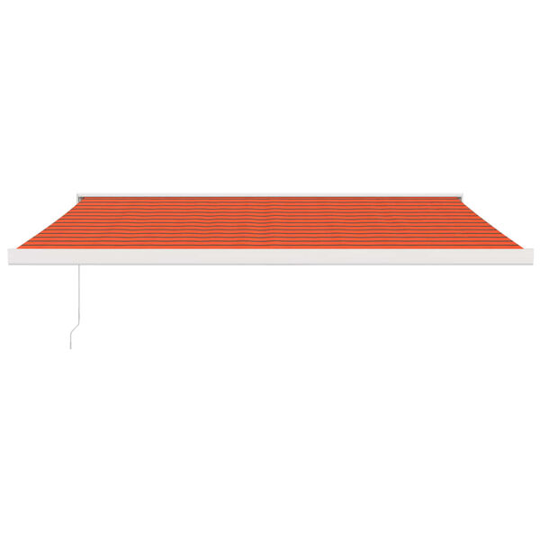 vidaXL Markise Einziehbar Orange und Braun 4,5x3 m Stoff und Aluminium