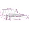 vidaXL Bettgestell ohne Matratze "Zadar" Schwarz 200x200 cm Kunstleder