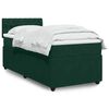 vidaXL Boxspringbett mit Matratze Dunkelgr&uuml;n 100x200 cm Samt