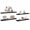 vidaXL Schweberegale 4 Stk. Schwarz 120x23,5x3,8 cm MDF