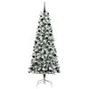 vidaXL K&uuml;nstlicher klappbarer Weihnachtsbaum Gr&uuml;n und Wei&szlig; 240 cm