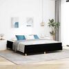 vidaXL Boxspringbett mit Matratze Schwarz 180 x 200 cm Stoff