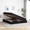 vidaXL Aufbewahrungsbett mit Matratze Schwarz 160 x 200 cm Polyester