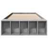 vidaXL Bettgestell Betongrau 75x190 cm Holzwerkstoff
