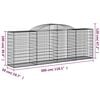 vidaXL Gabionen mit Hochbogen 25 Stk 300x50x100/120cm Verzinktes Eisen
