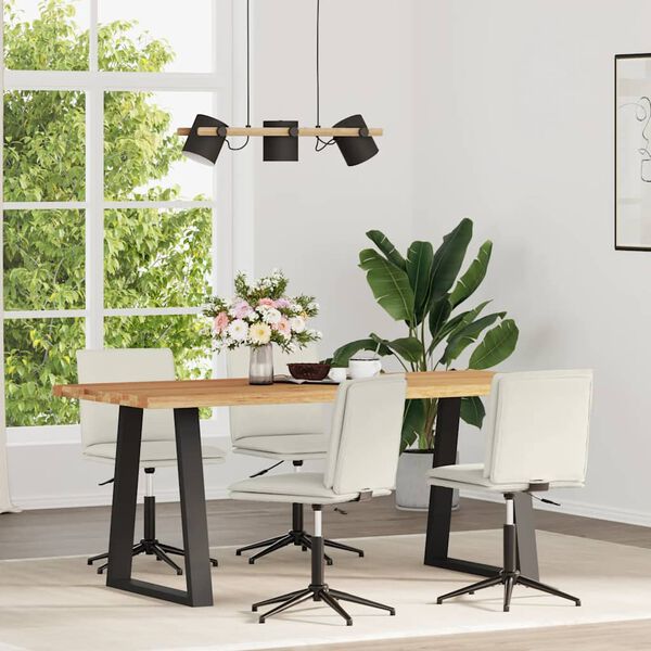 vidaXL Esszimmerst&uuml;hle 4 Stk. Creme Samt