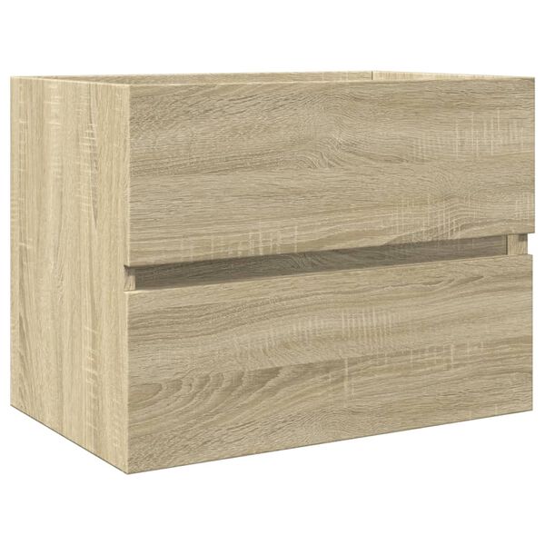 vidaXL Waschbeckenunterschrank Sonoma-Eiche 60x38,5x45cm Holzwerkstoff