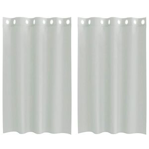 vidaXL Voile Vorh&auml;nge mit &Ouml;sen 2 Stk. Hellgrau 140x175 cm