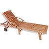 vidaXL Sonnenliege Massivholz Teak