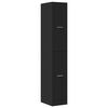 vidaXL Apothekerschrank Schwarz 30x41x174,5 cm Holzwerkstoff