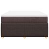 vidaXL Boxspringbett mit Matratze Dunkelbraun 140x190 cm Stoff