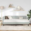 vidaXL Eckbettgestell mit Matratze Hellgrau 90 x 190 cm Samt