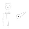 vidaXL M&ouml;belbeine 2 pcs Schwarz &Oslash; 40 x 98 mm Eisen