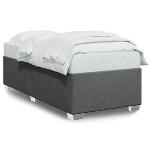 vidaXL Bettgestell ohne Matratze Dunkelgrau 80x200 cm Stoff