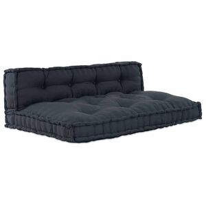 vidaXL Pallet Sofa Kissen 2 stk. Stoff Anthrazit 120 x 80 x 38 cm